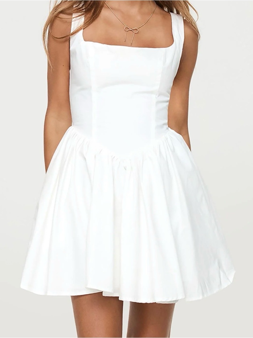 PRINCESS POLLY Straplie Mini Dress White